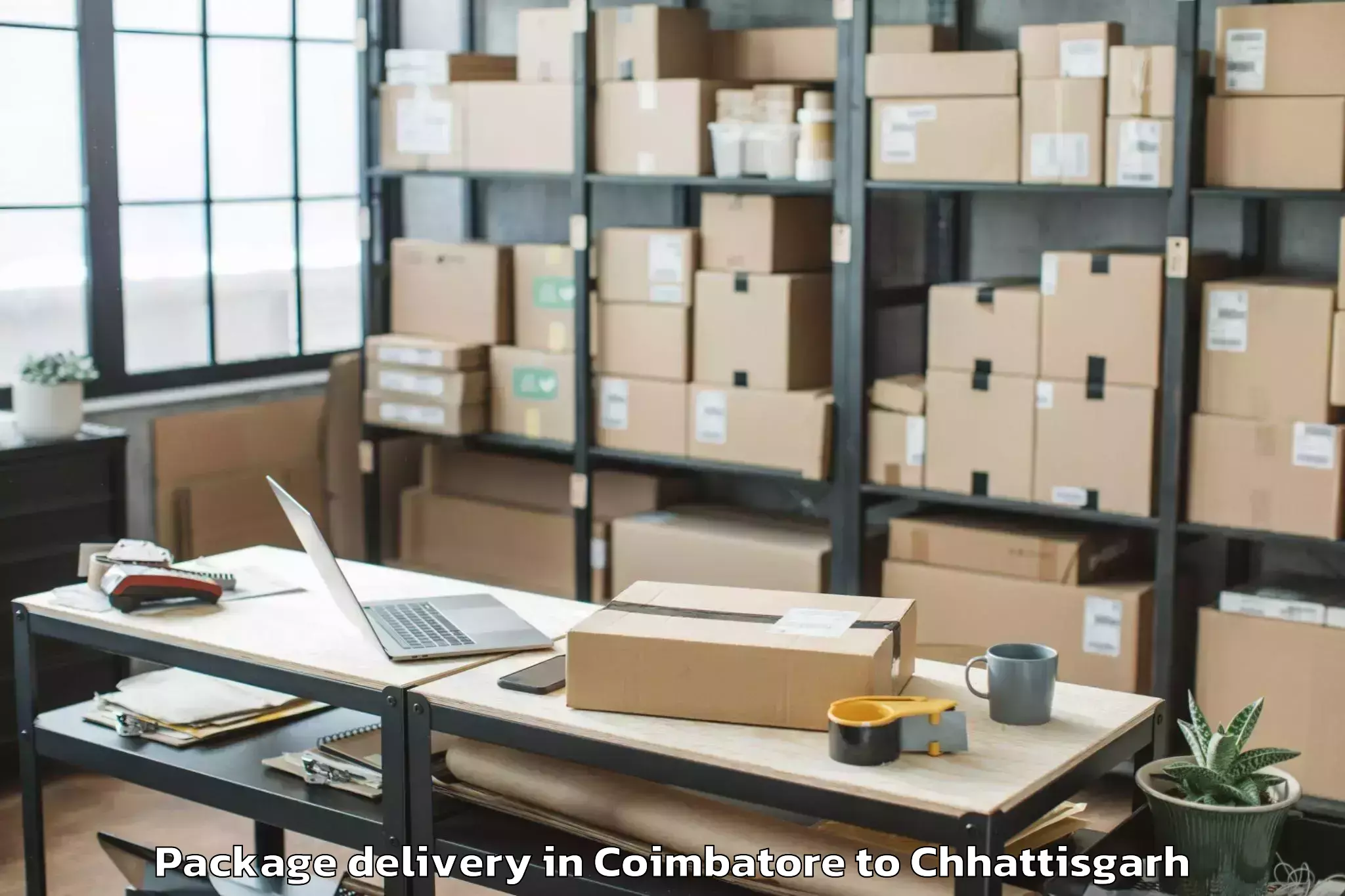 Affordable Coimbatore to Chhattisgarh Package Delivery